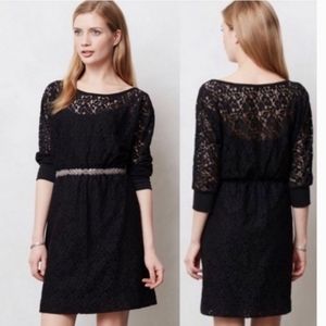 Anthropologie Staci Woo Black Lace Dress